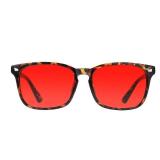 TIJN Sleep Glasses with Blue Green Light Blocking, Red Light Lens for Computer Gaming, Screen Fatigue & UV Protection