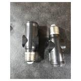 Feekoon 2 Pcs Light Socket to Plug Adapter, Convert E26 Light Socket to 3 Prong Outlet Adapter, Screw in Outlet for Lamp Sockets for Garage Porch (Black)