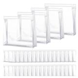 Xuniea 50 Pcs Mini Clear Makeup Bag Small Clear Zipper Pouch Travel Plastic Cosmetic Organizer Waterproof for Toiletries Swimsuit Bikini Bathing Suit(5.9 x 5.1 x 1.45 in,Transparent)