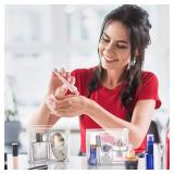 Xuniea 50 Pcs Mini Clear Makeup Bag Small Clear Zipper Pouch Travel Plastic Cosmetic Organizer Waterproof for Toiletries Swimsuit Bikini Bathing Suit(5.9 x 5.1 x 1.45 in,Transparent)