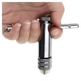 OriGlam Adjustable T-Handle Ratchet Tap Wrench, Reversible Ratchet Tap Wrench, Ratchet Tap Holder Wrench Screw Thread T-shaped Tap