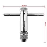 OriGlam Adjustable T-Handle Ratchet Tap Wrench, Reversible Ratchet Tap Wrench, Ratchet Tap Holder Wrench Screw Thread T-shaped Tap