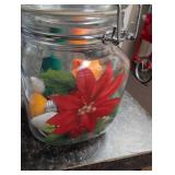 Christmas Light Bulb Collection in Decorative Glass Jar