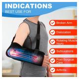 Mathgetin Shoulder Abduction Sling with Removable Pillow, Sholder Immobilizer for Rotator Cuff, Sublexion, Surgery, Dislocated, Broken Arm, Arm Sling for Women & Men, Fits Left & Right