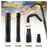Zipcase Gutter Cleaning Kit - 9.25 ft Safe, with 360° Adjustable Nozzle, Ground-Level Leaf Blower Gutter Attachment Compatible with EGO 530CFM / 580CFM / 575CFM / 650CFM/ 615CFM/LBX6000 Leaf Blowers