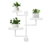 Rotating Window Plant Shelves for Multiple Plants, 3-Tier Metal Corner Plant Stand, Black Floating Shelf for Indoor Plants, Wall or Window Sill Display, Ideal for Home Decor for Plant Lovers