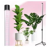MTZRFLL Grow Light for Indoor Plants, 192 LEDs 40W Full Spectrum Large Illumination Area with On Off Timer, 2FT-4FT Height Adjustable Vertical Tall Standing Plant Lamp for Flowering and Plants