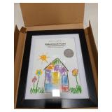 Americanflat Kids Artwork Frame Changeable (Black) - Magnetic Door Holds 100 Art Pieces - 8.5x11 Letter Size Display with Mat or 10x12.5 Without Mat - My Mini Masterpiece