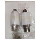 Yeoflagtrade Catalytic Converter 2.25 Inch 2 Pcs, High Flow Universal Catalytic Convert Inlet Outlet 2.25 In, Direct-Fit Catalytic Convertor with O2 Port (EPA Compliant)