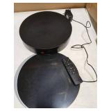 JAYEGT Motorized Rotating Display Stand, 350Lbs Load 360 Degree Electric Rotating Turntable for Photography Products Display Live Show,Remote Control +5 Colors Backgrounds (Black/11.8inch /Wired)