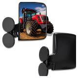 Tractor Mirrors, Strong Magnetic Tractor Side Mirror Convex Compatible with Forklifts, Lawn Movers, Golf Cart, Small Dozers, Lift Trucks, Compatible with Kubota, John Deere, No Drilling (One Mirror Cr