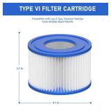 Vickmons Type VI Hot Tub Filter Cartridge Compatible with Lay-Z-Spa, Coleman SaluSpa 90352E, 58323E, 58323 Swimming Pool Pump (12 Pack)