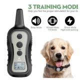 PATPET Dog Training Collar Shock Collar with Remote - 3 Training Modes, Beep, Vibration and Shock, Up to 1000 ft Remote Range, Rainproof for Small Medium Large Dogs