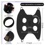 PatiencET Dog Grooming Hammock for Small Dogs Pet Hammock for Nail Trimming Dog Sling for Nail Clipping Dog Hanging Harness (Black S)