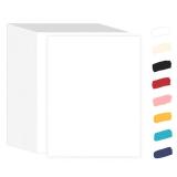 White Cardstock 8.5 x 11 White Paper 100 Pack, Goefun 65lb Card Stock Printer Paper for Cards Making, Office Printing, Certificate