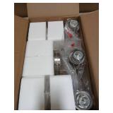 Zarbitta 3-Light Bathroom Light Fixtures, Brushed Nickel Vanity Light, Farmhouse Wall Lights with Clear Glass Shade, Bathroom Wall Lamp for Mirror Kitchen Bedroom Hallway Living Room Hallway Cabinet