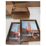 iRahmen 8x10 Picture Frame Set of 4, High Definition Glass 8 x 10 Frame, Wood Rustic Photo Frames for Horizontal or Vertical Display Tabletop and Wall Mounting