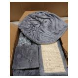 YOUPET Cat Tree with Cat Scratching Post for Indoor Cats, Cat Tower with Scratching Board and Playful Toy Balls, Cat Tree Tower with Cozy Hammock,Grey