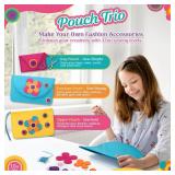 BlesSew Sewing Kit for Kids Ages 10+ - Learn to Sew 3 Felt Pouches - Beginners Sewing Course with Easy-to-Follow Video Tutorials & Instructions - Sew Fun for Kids