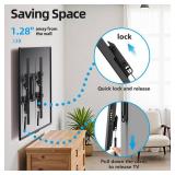 UL Listed Fixed TV Wall Mount for 37-86 Inch Screens, Low Profile TV Mount Fits 16", 18", 24" Studs, Wall Mount Bracket with Quick Release Lock, Max VESA 600x400mm, Holds up to 132 lbs by USX STAR