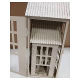 TRIROCKS 3 Pcs Decorative Mantel Shelf Tea Light Lanterns 13.5"&9.5"&5.5"H Village Farmhouse House Candle Holders for Home Decor Patio Wedding Parties Christmas Ornaments Indoors Outdoors(Cream White)