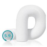 Portable AC Hose, YJHome 5.9 Inch Portable Air Conditioner Hose Counterclockwise AC Exhaust Hose Length to 80 Inch, Universal Replacement AC Vent Hose for Portable AC Models