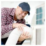 Portable AC Hose, YJHome 5.9 Inch Portable Air Conditioner Hose Counterclockwise AC Exhaust Hose Length to 80 Inch, Universal Replacement AC Vent Hose for Portable AC Models