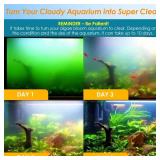 FUMAK U - V Aquarium Filter for Green Water, Fish Filter with Timer, Dual Mode(Aeration/Rainfall) for 10-40 Gallon Tanks, Flow Rate & Direction Adjustable