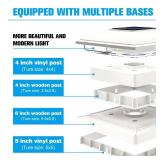 VOLISUN Solar Post Cap Light Outdoor Waterproof 12pack,Solar Fence - Post Lights for 4x4 5x5 6x6 Wooden/Vinyl Post,White Deck Cap Light Solar Powered with Warm White for Garden/Patio/Porch