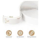 Rvhouse Butyl Tape White 1" x 30 Ft None Hardening Premium Butyl Caulk Tape for RV Window Glazing Roofing Leak Opening Pipe Plumbing Fixture EPDM Roof Patching(3 Pack)