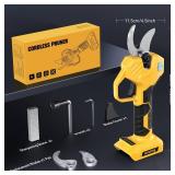 MtiolHig Cordless Electric Pruning Shears: 1.5-2 Inch Portable Pruning Shears Compatible with DeWalt 20V Battery (No Battery) - Garden Pruners Tool with LCD Display & SK7 Blades