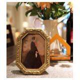 YULINK 4x6 Vintage Picture Frame, Antique Ornate Gold Octagon Photo Frame, for Tabletop and Wall Display, Decorative Retro Home Decor, Old Fashioned Photo Gallery Art