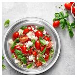 WUWEOT 10 Pack Stainless Steel Dinner Plates, 10" Round Kitchen Metal Dish Plates, Rust-Proof Camping Serving Plates for BBQ, Snack, Salad, Appetizer, Fruit, Cookies