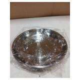 WUWEOT 10 Pack Stainless Steel Dinner Plates, 10" Round Kitchen Metal Dish Plates, Rust-Proof Camping Serving Plates for BBQ, Snack, Salad, Appetizer, Fruit, Cookies