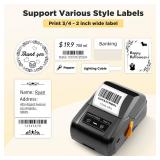 SUPVAN T50M Pro Bluetooth Label Maker Machine with 3 Tapes, Wide Waterproof Label, Versatile App with 40 Fonts and 650+ Icons, Inkless Labeler for Home, Kitchen, School, Office Organization, Black
