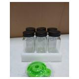 ComSaf 4oz Glass Spice Jars 6pk