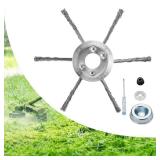 7" Steel Wire Grass Trimmer Head Universal Gas Trimmer Brush Cutter Replacement, Heavy-Duty Steel Wire Weed Eater Head Fits Stihl Husqvarna Echo Lawn Mowers with Install Kit