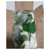 TELDRASSIL 4Pcs(26 FT) Artificial Rose Vine Fake Flower Garland Fake Silk Rose Hanging Vine for Wedding Party Background Arch Garden Background Decoration (White)