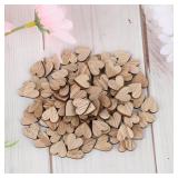 Giantree 100Pcs 0.5" Wooden Hearts for Crafts - Small Unfinished Heart Cutout Slices for DIY Crafts, Signs, Tags - Valentines Day, Birthday, Wedding Decorations
