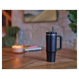 STANLEY Quencher H2.0 Tumbler with Handle and Straw 30 oz | Flowstate 3-Position Lid | Cup Holder Compatible for Travel | Insulated Stainless Steel Cup | BPA-Free | Black 2.0 (Top Broke)