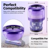 Improvedhand Filter Replacement for Dyson V11 Animal, V11 Torque Drive Detect Cordless Vacuum, Replace Part # 970013-02 (2 Pack)