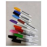 Volcanics Dry Erase Markers Low Odor Fine Whiteboard Markers Thin Box of 12, 10 Colors