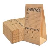 25 Pack Paper Evidence Bags 9.45 * 5 * 3 inch Crime Scene Paper Evidence Bag for Receipts (25)