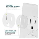Lenink Loose Outlet Plug Fix, 11 Pack Plastic Snug Socket Secured, Outlet Tightener Insert for Most Loose Outlets, with Back Adhesive