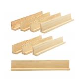 Cregugua Wooden Domino Racks 7.5 Inches Unfinished Wood Tiles Holders Natural Wood Racks 32pcs