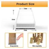 Uukyttrium 16 Pcs Square Silicone Chair Leg Floor Protector, (Clear 1 1/2").