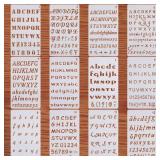 AIRIQI Letter Stencils - 12 Pack, 4 x 7 Inch, Reusable Plastic Alphabet Stencils for Bullet Journaling, Scrapbook Decor & DIY Craft Projects