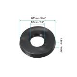 PATIKIL M5 Rubber Flat Washer, 100 Pack 5mm ID 11mm OD 1.6mm Thick Sealing Spacer Gasket Ring for Faucet Pipe Water Hose Fastener Bolt, Black