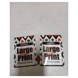 ooelyy 2 Pack Elite Low Vision Playing Cards, Large Print Playing Cards, Easy to Read Deck of Cards for Visually Impaired, Large Font Poker Cards