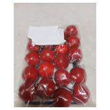 PH PandaHall 20pcs Mini Apples, 1.7 Inch Fake Apples Artificials Red Apple Simulation Fruit Decor Christmas Decoratives Model for Home Kitchen Table Photography Party Photo Props Thanksgiving Day